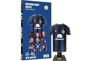 Inter - Camiseta Home Jersey 2023-2024 en Miniatura de Aluminio para Montar - Fútbol, Milán, Idea Regalo, Objeto de colección, Producto Oficial