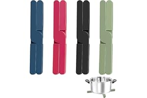 ISOI 4 Pack Folding Silicone Trivet, Folding Pot Stand, Non Slip Pot Holder