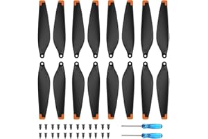 Bocguy Mini 3 Hélices, 16 Pcs Drone Mini 3 Hélices avec 24 Vis & Tournevis, Mini 3 Accessoires pour Hélices Remplaçables pour Drones, Faible Bruit & Écurie (Orange)