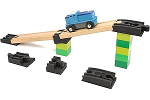 LOCORICO 6 Adapateurs de Pente pour Train en Bois Compatible Brio Duplo