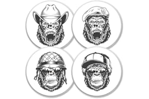 MySweetStitch | autocollants capteur Freestyle Libre 1 & 2 | Set d'autocollants (4 pièces) avec TROU D'AÉRATION | Monkey Edition | Made in Germany