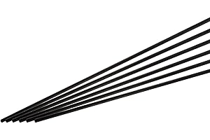 QUARKZMAN 10 Pièces Barre en Fibre de Carbone, 5mm x 400mm Tige de Carbone pour Avion RC, Bricolage, Cerf-Volant, Tube d'Aile de Quadricoptère, Réparation de Bras