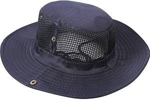 ISPCHEN Butterme Exterior Tarnung Ripstop Floppy Cubo Verano Pescado Bush Boonie Hat con Cierre para Wargame Caza, Pesca y Deportes de Exterior Actividades, Navy Blue # 1