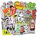 Produktbild makstore 100 Stücke Rock and Roll Band Musik Aufkleber Stickers für Laptop Autos Motorrad Fahrrad Graffiti Patches Skateboard, wasserdicht