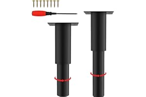EURXLQ 2 Gambe per Tavolo Piedini Regolabili,Gambe per Mobili Regolabili in Altezza,Gambe Tavolo,Piedi per Mobili,Gambe per Mobili per Mobili,Tavolo,Divano,Letto (Nero, 18-33 cm)
