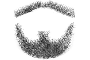 haosshop Human Hair Mustache, Handmade Men's Beard for Costume and Halloween Party Style 3