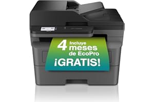 Brother MFC-L2860DWE Impresora Multifunción Láser Monocromo, 34 pág/min, Pantalla LCD Color 6.8cm, Memoria 265MB, Escanea 22.5 imag/min, Negro y Gris