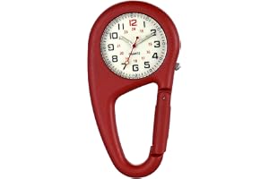 JewelryWe Män kvinnor karbinhake klocka klämma kvartsur nattlampa legering ryggsäck spänne bä klocka för bergsklättring lä