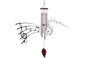 DXIA Wind Chimes, Carillon, Carillon à Vent Tubes, Carillons Eoliens Extérieurs, Tubes en Alliage Musical Wind Chimes, Carillon Décoration De La Maison Ornement, pour Jardin, Patio, Balcon et Maison