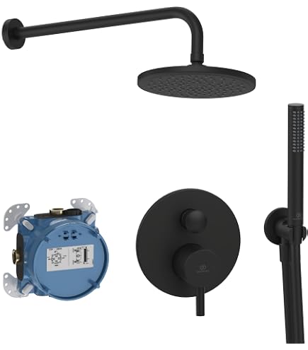 Robinet De Salle De Bain Mitigeur Haut Pour Vasque - Modèle Ceraline Ideal Standard, Noir Mat, Avec Limiteur De Débit 5L/min
