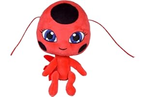 BANDAI - Miraculous - Dolcissimo peluche da 15 cm - Tikki - Licenza Ufficiale Miraculous - Peluche Coccinella Tikki - Giocattolo per bambini dai 4 anni in su - P50691