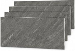 Jaxguom köksvägg 60 x 120 cm, marmorutseende grå, 4 stycken | 2,88 m², 3 mm PVC-stenkomposit, montering med lim, som väggpanel och stänkskydd för kök, badrum och vardagsrum
