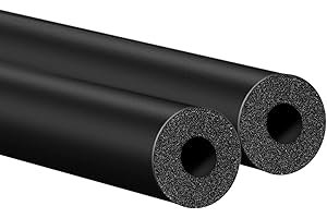 UNIFAMILY 2PCS 5/8"(16mm) ID x 3.3Ft Pipe Insulation Foam Tube Black Hollow Pipe Cover Wrap Roll for Pull-up Bar Handle/Roof Rack/AC Unit/Guitar Stand