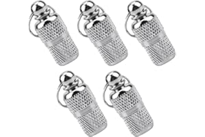 CHSTARINA 5 Pcs Tube d'Étiquette d'Identification Porte-Adresse Anti-Perdue Pendentif Identification Étanche Collier Barrel Tube ID pour Chien Chat Animaux de Compagnie Argent en Acier Inoxydable