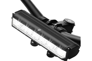 UYHGO 6 LED Bike Light, Mountain Bike Lights, Aluminium, Bicycle Front Lights USB Rechargeable with 4000 mAh Battery, 5 Lighting Modes