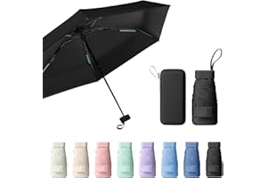 Sykrawki Reise-Regenschirm, Mini Regenschirm, Kleiner UV-Regenschirm, Winddichter Regenschirm Mit Kapselhülle, Tragbarer Taschenschirm Für Männer Und Frauen