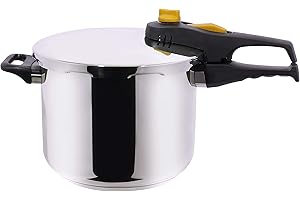 Pintinox, Pentola a Pressione Serie Energy, Acciaio Inox, Adatta all'Induzione, 6 Litri