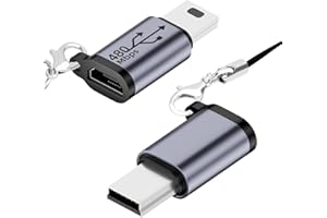 Seminer Adattatore da Micro a Mini USB (2 Pezzi) - Convertitore Femmina/Maschio Compatibile con Fotocamere Digitali, Computer, GPS