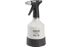 GLORIA Pro 10, Pulvérisateur à gâchette pro 1L | pulvérisateur à main oléofuge av. pompe à double action & buse réglable | nettoyage professionnel dans le secteur industriel et artisanal | noir/blanc