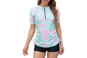 Halcurt Women's One Piece Rash Guard Swimsuit