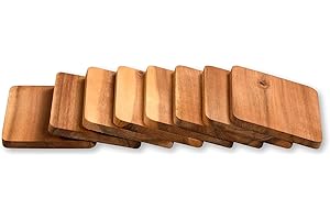 Kesper Confezione da 8 taglieri per raclette, 10 x 8 cm, in legno di acacia/sottobicchieri/tagliere in legno