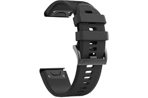 NotoCity Bracelet Fenix 5 Anti-Transpirer à Bandes à Ajustement Rapide 22 mm de Largeur Compatible Garmin Fenix 5/Fenix 5 Plus/Forerunner 935/Approach S60/Quatix 5(Noir)