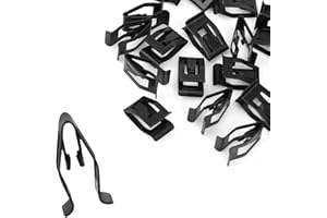 A ABSOPRO 20 Stück Auto Armaturenbrett Konsolenverkleidung Metallhalterung Schwarz