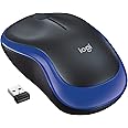Logitech M185 Kabellose Maus, 2,4 GHz mit USB-Nano-Empfänger, 12 Monate Batterielaufzeit, 1000 DPI Optical Tracking, Für Link