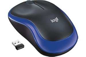 Logitech M185 Wireless Mouse, 2.4GHz with USB Mini Receiver, 12-Month Battery Life, 1000 DPI Optical Tracking, Ambidextrous, 