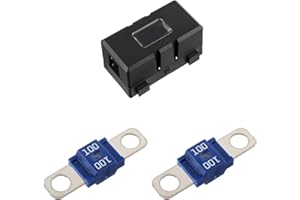 SIGANDG ANS Porte-fusible de voiture et 2 fusibles Midi boulonnés à courant élevé pour voitures, camions, véhicules (100 A Ampères)