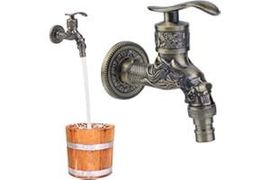 Wasserhahn Garten Antik Vintage Wasserhahn: YIDM Wasserhahn Garten 1/2 Zoll Wandmontage Drache Geschnitzt Wasserhahn Nostalgie Wasserhahn für zu Hause Küche Bad Outdoor Garten