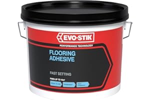 EVO-STIK Flooring Adhesive 2.5L - High Strength - Water Based - Rubber/Resin Glue for PVC - Cork - Linoleum - Carpet & More - Solvent-Free - Indoor Use - Fast Setting - Ready to Use