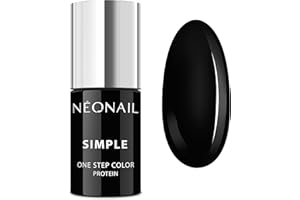 NEONAIL PROFESSIONAL NÉONAIL Schwarz Xpress UV Nagellack 3In1 Simple One Step Color Protein Dark 8055-7, 7.2 ml