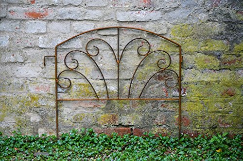 Beetzaun 71x 64cm Beetbegrenzer Rankgitter verlängerbar Rost Metall