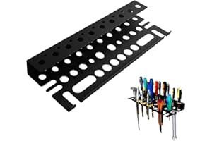 ROSYLEVE Supporto da parete per cacciavite,Portacacciavite da parete - supporto lavoro Porta Cacciaviti, Portautensili per Cacciaviti, Pinze Forbici, Chiavi Inglesi (Nero)