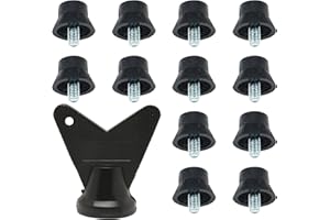CARRENEU 12PCS Tachuelas de Goma para Fútbol Tacos de Futbol Tacos de Repuesto de Cabeza de Metal Tacos Antideslizantes para Zapatos Adecuados para Todo Tipo de Tacos de Fútbol Viene con 1 Llave