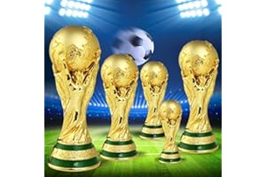 AMMICCO Trofeo d'oro di calcio Trofeo di Coppa del Mondo Replica Coppa del Mondo Collezione di souvenir di decorazioni per la casa ufficio regali per i fan
