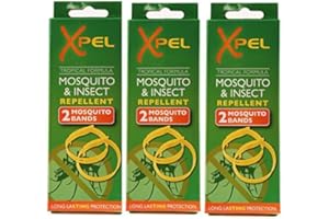 3 x 2 x Adult Xpel Tropical Formula Mosquito/Insect Repellent Bands (Deet Free) by Xpel