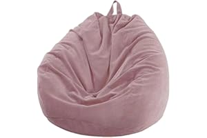Highdi Puff Salon Adulto 100 x 120 CM Sin Relleno, Grande Puff Gamer - Material de Pana, Duradero y Cómodo, Rosa Gigante Bean Bag Chair para Salón, Dormitorio y Sala de Juegos