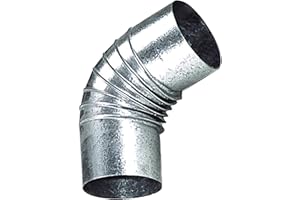 WOLFPACK LINEA PROFESIONAL Codo Estufa Galvanizado de 120 mm. 45°.