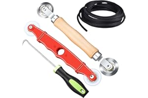 Galerie SV 4 Pièces Outil de Roulement D'écran Bois,Outils à Rouleaux à Rainure en Bois et à Rouleaux en Plastique pour L'installation de Fenêtre de Porte