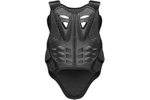 PELLOR Sports Chest Back Spine Chest Protector Vest Anti-Fall Motorcycle Protective Gear Motocross Dirt Bike Body Guard Vest for Cycling Skiing Riding Skateboarding