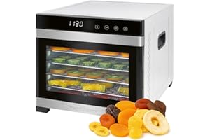 ‎PROFI COOK ProfiCook® Dörrautomat | 6 stapelbare Ebenen | für bis zu 3,5 kg zu trocknende Lebensmittel | Dörrautomat Edelstahl | Dörren mit Umluft | 650 Watt | Dörrgerät | Food Dehydrator | PC DR 1218