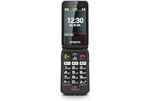 emporiaJOY-LTE, Seniorenhandy, Klapphandy ohne Vertrag, Mobiltelefon mit Notruftaste, 2,8-Zoll-Display, Rot