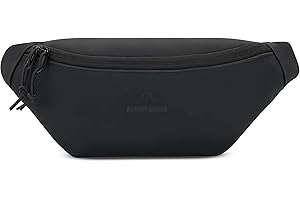 JOHNNY URBAN Bauchtasche Damen & Herren Schwarz - Riley - Gürteltasche Mit Flexiblem Gurt für Festival - Stylische Crossbody Brusttasche - Wasserabweisend