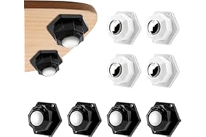 TOSAVGA 8 Pcs Ruedas Deslizantes para Muebles Pesados, Ruedas Giratorias Autoadhesivas con Ruedas Giratorias de 360° Ruedas Muebles, Ruedas para Electrodomesticos Pequeños, Mini Ruedas Adhesivas Giratorias