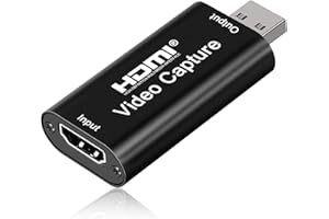 RJLLKD 4K HDMI to USB Video Recording Card, USB 2.0 Video Capture Card 1080P Output Record Audio Grabber HDMI Capture Device Compatible with Live Broadcasts, Conference Rooms, Video, Recording Games