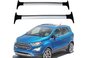 KIKAPA Barres De Toit pour Ford Ecosport 2013 2014 2015 2016 2018 2019 2017 2020, Voiture Porte Bagages Aluminium Galerie Toit, Paire,Silver-a Pair