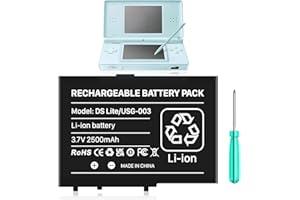 TQTHL DSL NDSL Akku, USG-003 Batterie, 2500mAh 3.7V wiederaufladbare Li-Ion Ersatzbatterie, Kompatibel mit Nintendo DS Lite NDS Lite + Reparaturwerkzeug (Nicht für DSi, DSi XL und DSi LL)