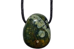 EMMEXX Joyas Janni Rhyolith Anhänger Anhänger Flach Anhänger ca. 30x20mm Tropfenform mit Loch ca. 2.5mm TS-GEB-RHY-02 Marke, Einheitsgröße, Metall, Kein Edelstein